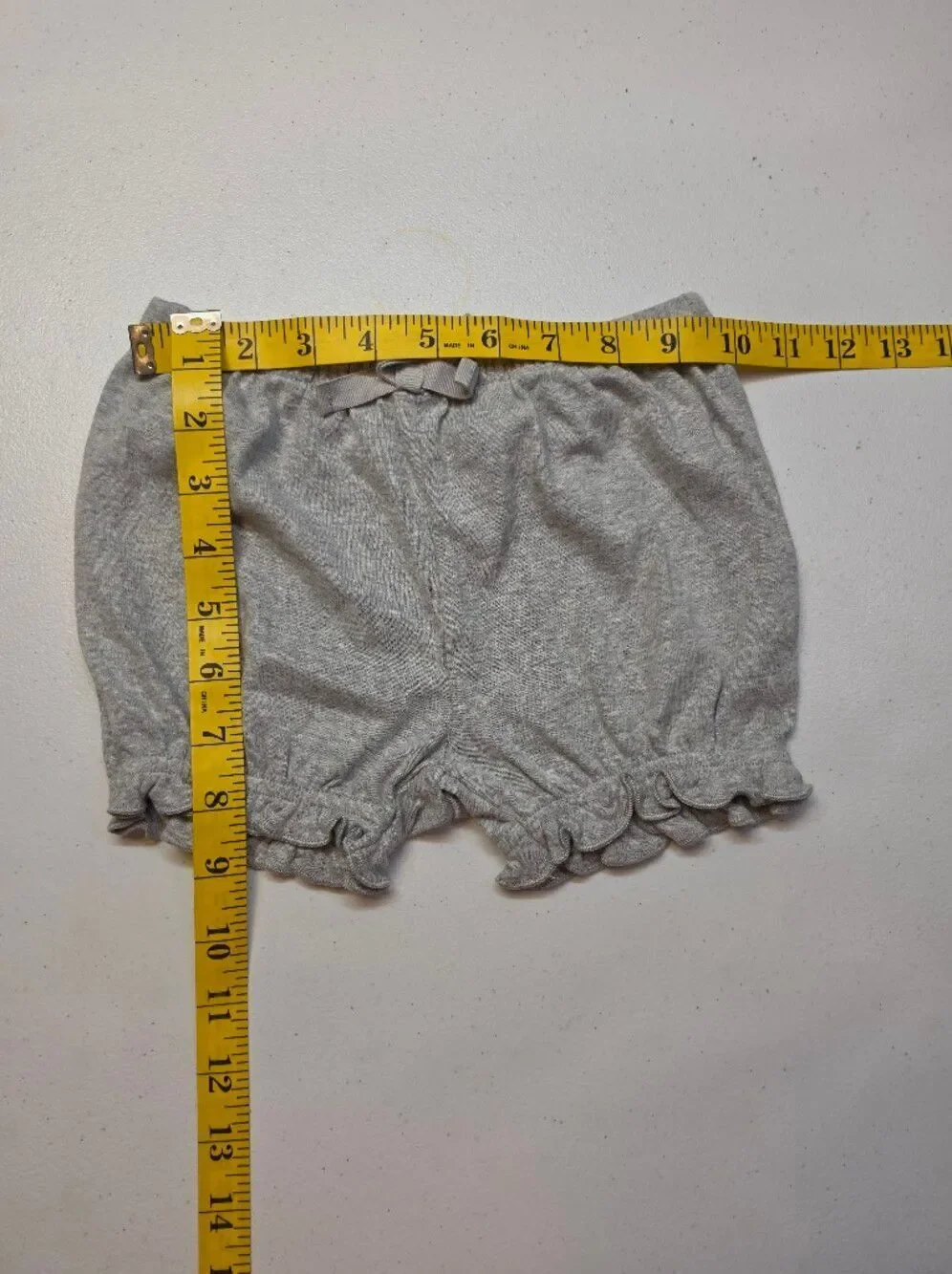 Navy Gingham & Gray Ruffle Girls Toddler Shorts Bloomers Lot Of 2